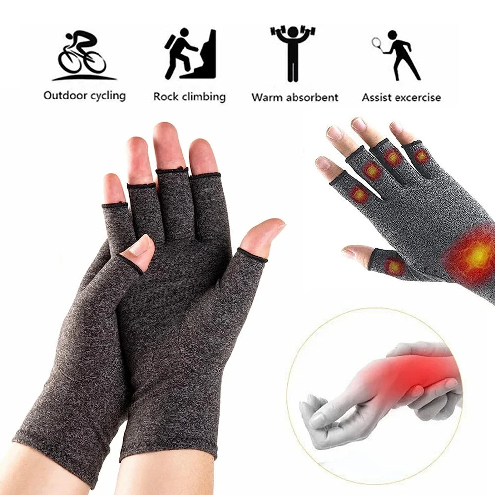 Arthritis Gloves Compression Fingerless Support Pain Relief for Men Women