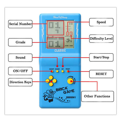 Handheld Game Console Retro Tetris 23 Games Kids Video Toy