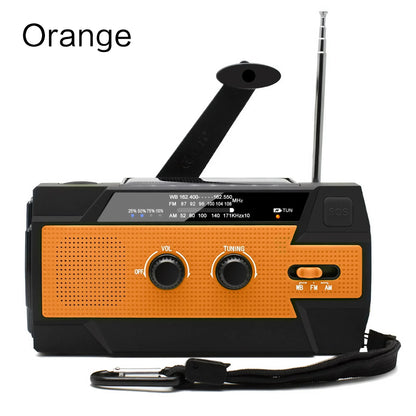 USB Charger Solar Hand Crank Radio Emergency Portable AM/FM Torch