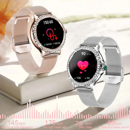 MEVADEN Rosegold Smart Watch For Lady Bluetooth Call 100+Sports Mode Fitness Women Smartwatch DIY Dials For IOS Android NX19-EXPROTAS