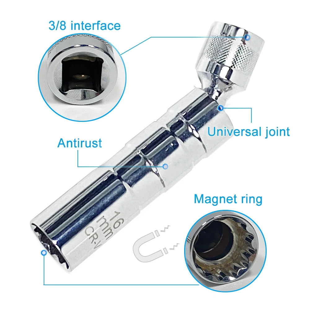 Magnetic Spark Plug Sleeve 14/16mm Automotive Repair Tool