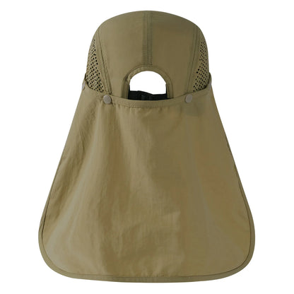 BASSDASH UPF 50+ Fishing Hat Foldable Cap with Removable Neck Flap