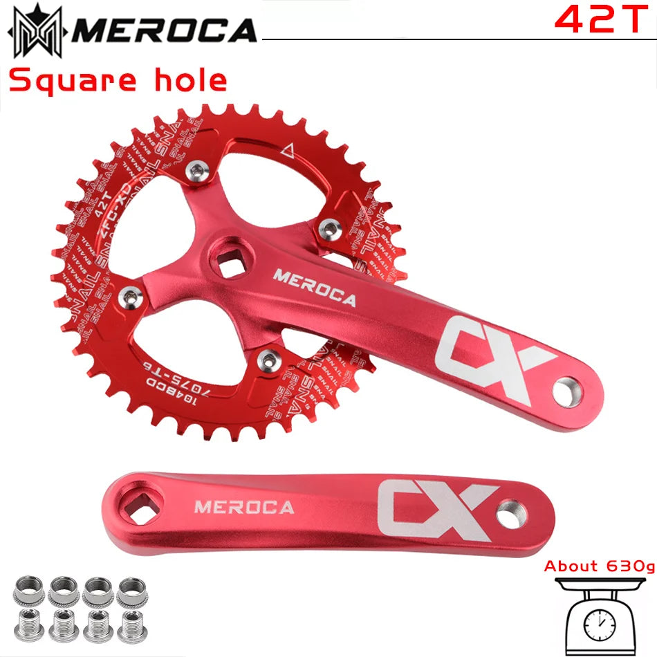104BCD MTB Crankset 170mm Aluminum Square Taper 32T-42T Chainring