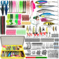 409Pcs Fishing Lure Tackle Box Set for Bass Trout Pike Layered Storage