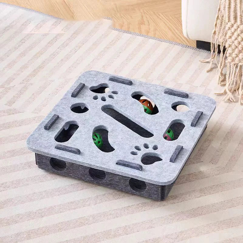 Interactive Maze Box Toy for Cats - Indoor Puzzle Game for Mental Stimulation