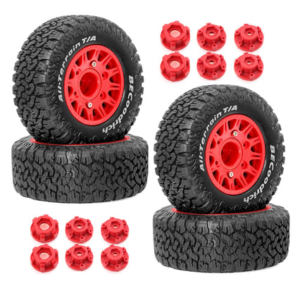 4Pcs 113mm RC Course Truck Tires Wheels 12mm Hex for Traxxas Slash