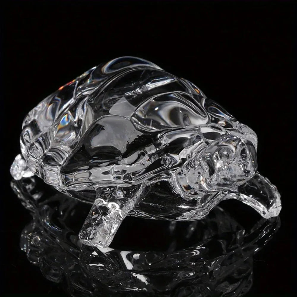 Crystal Turtle Mini Statue Lucky Figurine Home Office Desk Decor