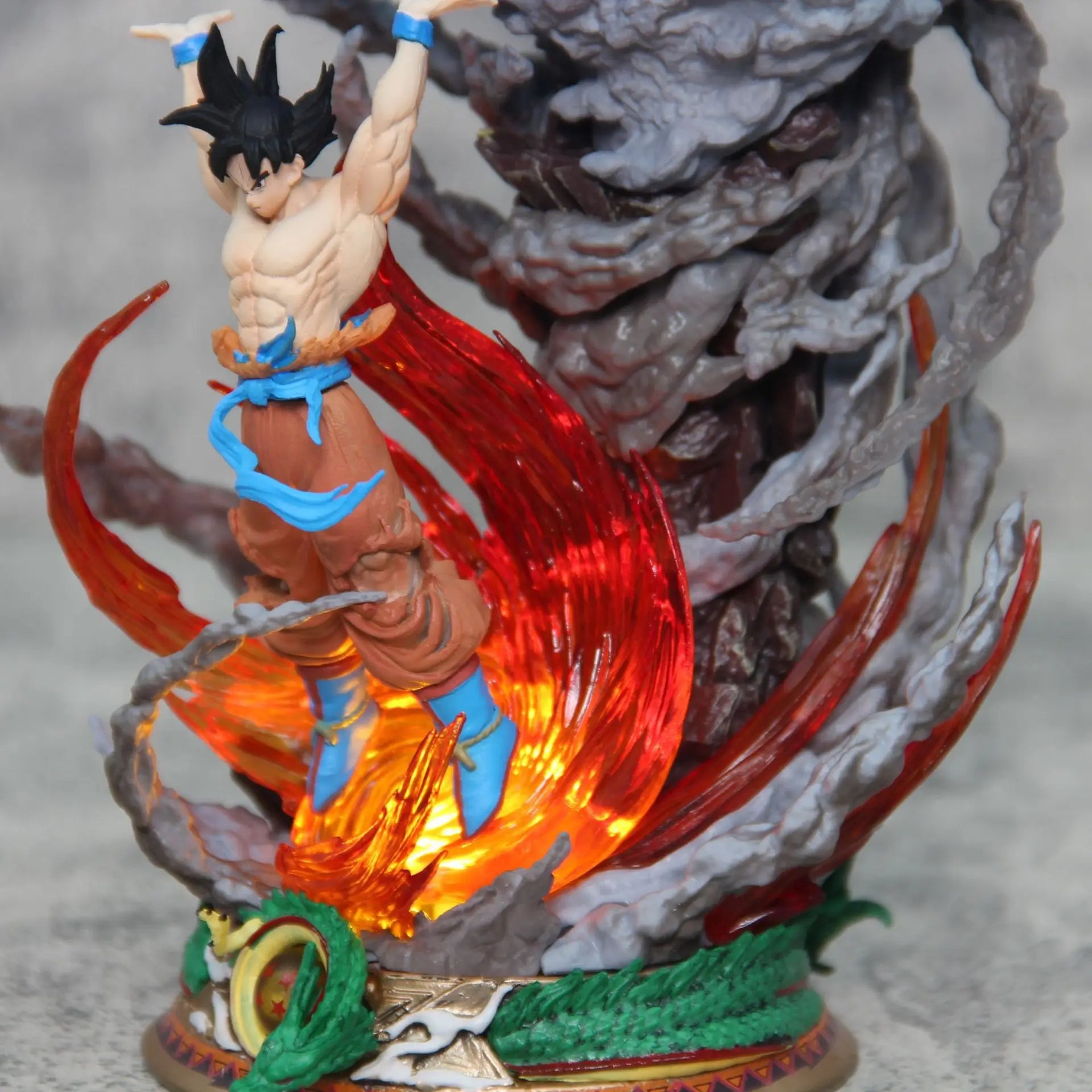 23cm Anime Dragon Ball Goku Figure Super Spirit Bomb Son Goku Action Figures Gk Pvc Model Collection Model Toys Gifts-EXPROTAS