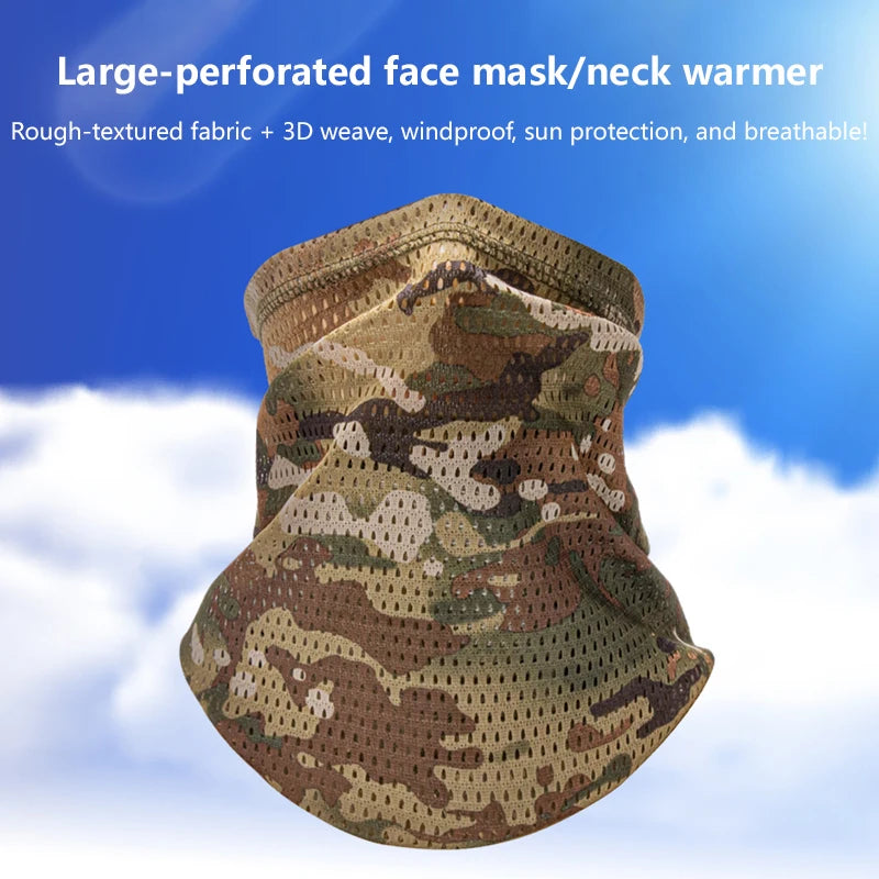 Neck Gaiter Mesh Face Bandana Breathable Scarf for Cycling Hiking Camping