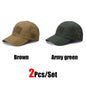 2Pcs Camouflage Baseball Cap Breathable Sun Hat Outdoor Hunting Fishing