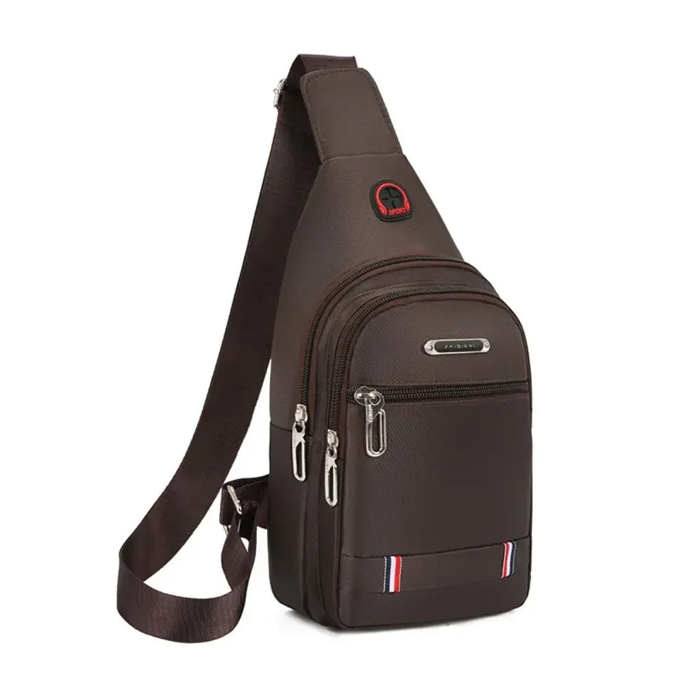 Men Messenger Bag Waterproof Oxford Crossbody Travel Shoulder Bag Large Capacity