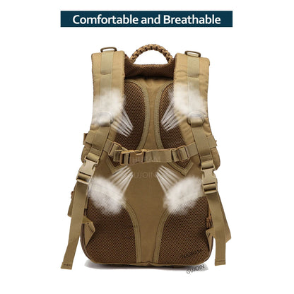 38L Tactical Rucksack Backpack Molle Waterproof Military Hiking Camping Bag