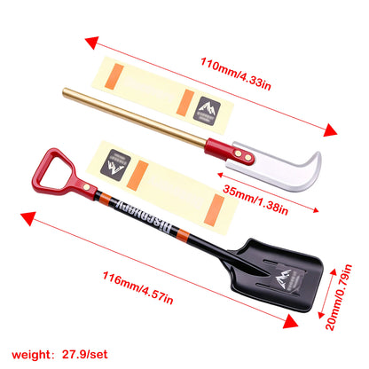 1/10 1/8 Simulated Zinc Alloy Shovel Knife Decoration for RC Crawler Axial SCX10 TRX4 90046 D90 D110 Redcat TF2 Tamiya CC01