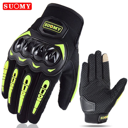 Suomy Summer Full Finger Motorcycle Gloves Breathable Touch Screen Wear-Resistant