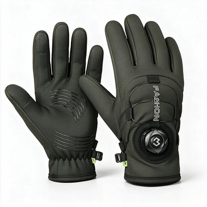 Anti-slip Motorcycle Gloves Waterproof Adjustable Fleece Lined Winter Gear