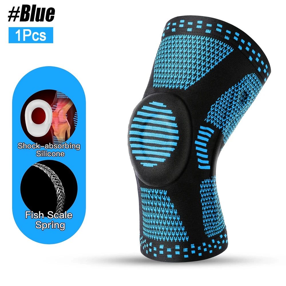 2Pcs Silicone Pad Knee Support Compression Brace Sports Sleeve for Arthritis
