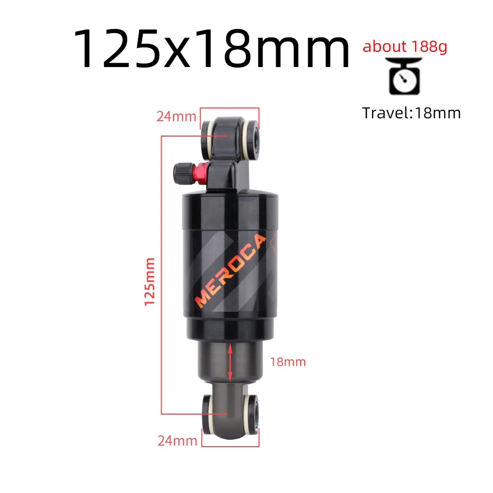 MEROCA Mountain Bike Air Shock Absorber 125mm/150mm/165mm/190mm/200mm Scooter Alloy MTB Folding Bicycle Rear Shock Cycling Parts-EXPROTAS