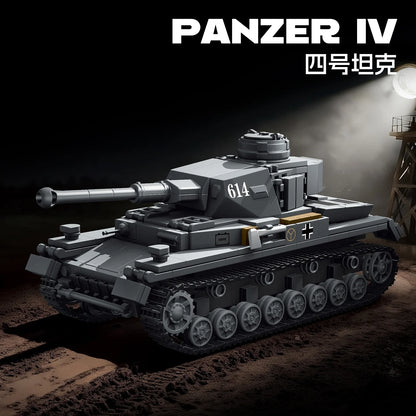 German Tank Building Blocks Panzer III IV Tiger Heavy Brick Model Set