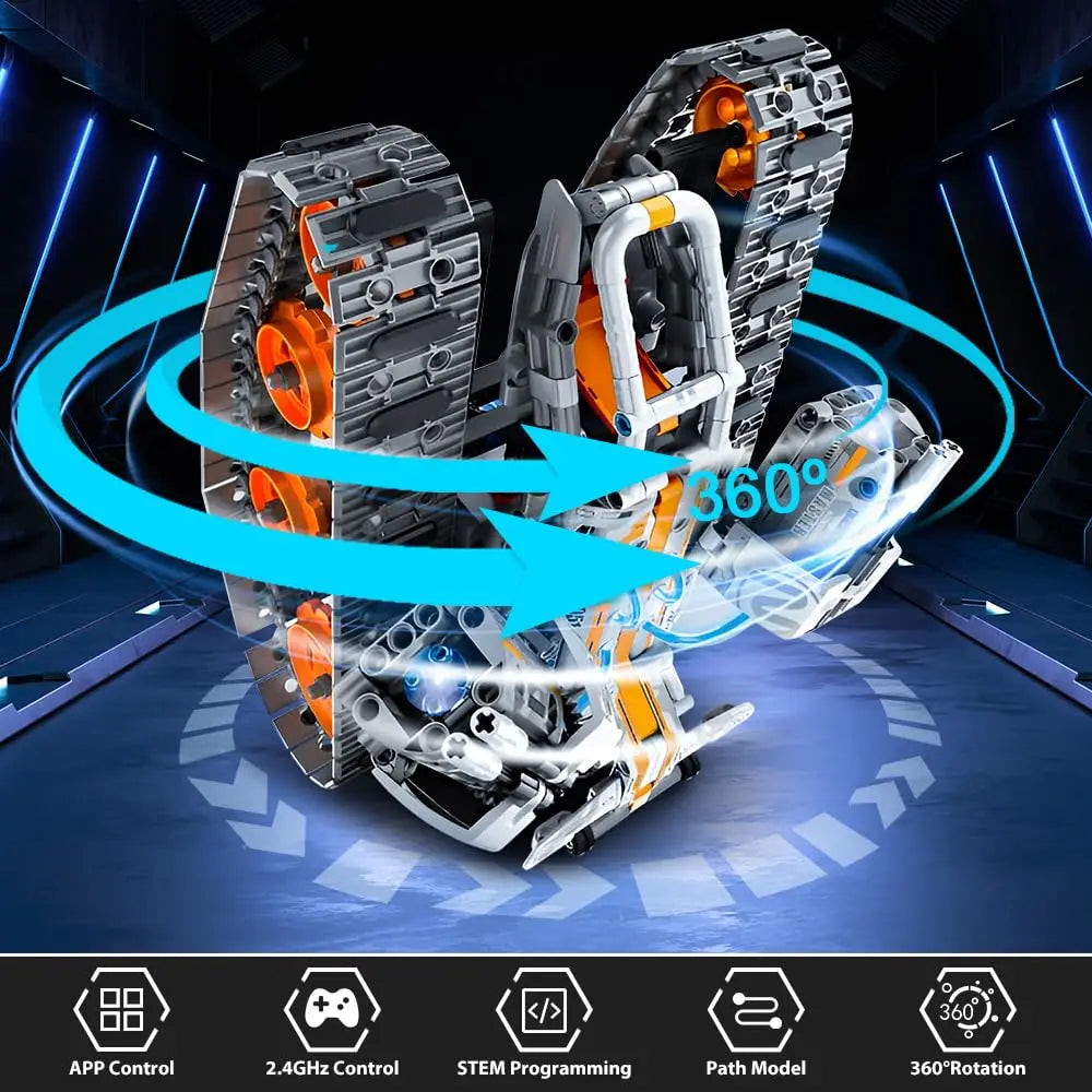 724Pcs Technical Programming RC Robot Building Toy City Racing Car