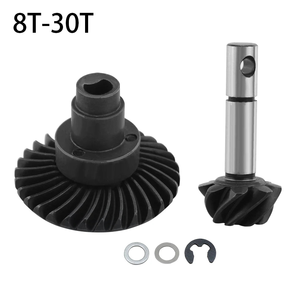 Steel Helical Bevel Axle Gear 8T 24T/27T/30T/33T for 1/10 RC Crawler SCX10 II III Capra - EXPROTAS
