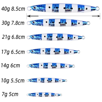 Artificial Bait Fishing 5pcs Metal Casting Sink 7G 10G 21G 30G 40G
