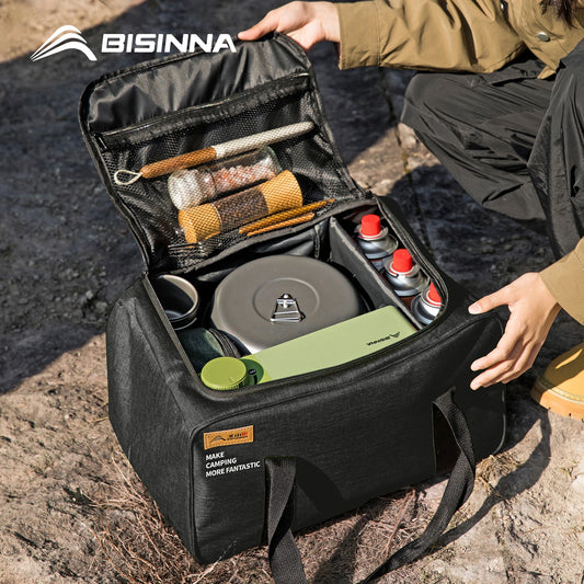 Camping Storage Bag Folding Outdoor Gas Tank Cookware Container 42L 490g