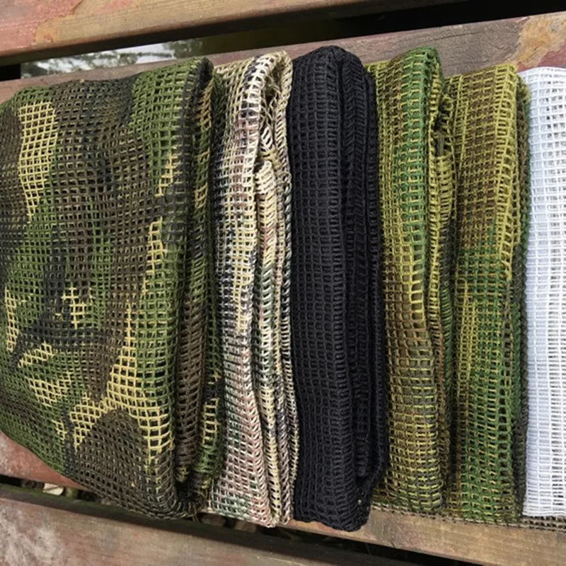 Camouflage Mesh Scarf Tactical Veil Outdoor Hunting Head Wrap