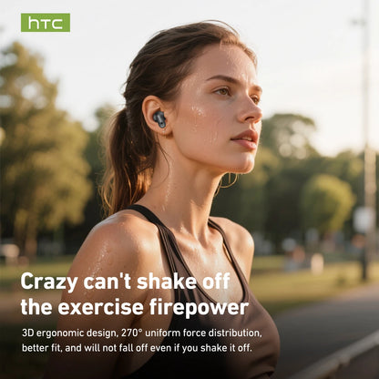 HTC NE79 Wireless Bluetooth Earbuds TWS 6.0 AI Translation 135 Languages Black
