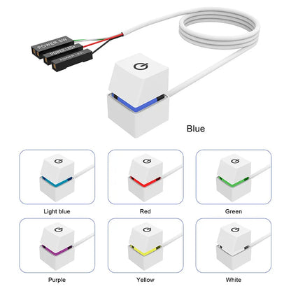 1.8M PC Power Switch w/ LED External Start Button for Desktop Computer