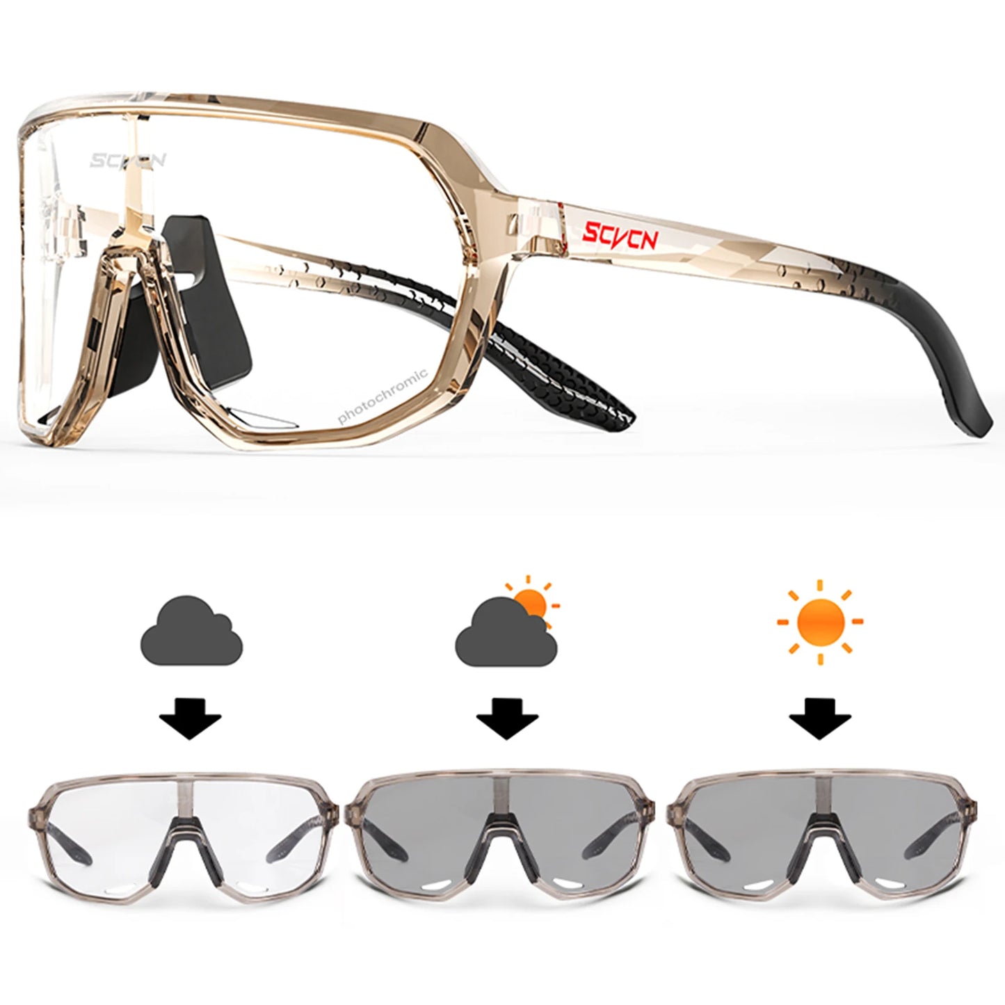 Mtb Cycling Sunglasses Photochromic Goggles UV400 Sports Bike Eyewear