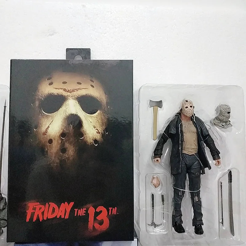NECA Friday The 13th Figure Toys Freddy Jason Voorhees Blood Action Figure Jason Collectible Model Christmas Halloween Gifts-EXPROTAS