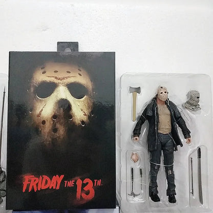 NECA Friday The 13th Figure Toys Freddy Jason Voorhees Blood Action Figure Jason Collectible Model Christmas Halloween Gifts-EXPROTAS