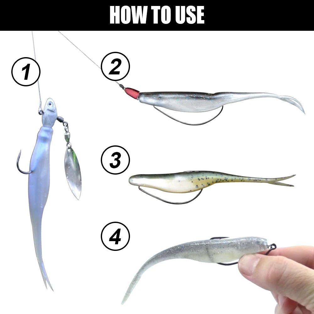 Fishing Lure Spinpoler Soft Swimbait for Bass Pike Zander Perch 5 Inch