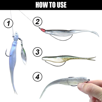 Fishing Lure Spinpoler Soft Swimbait for Bass Pike Zander Perch 5 Inch
