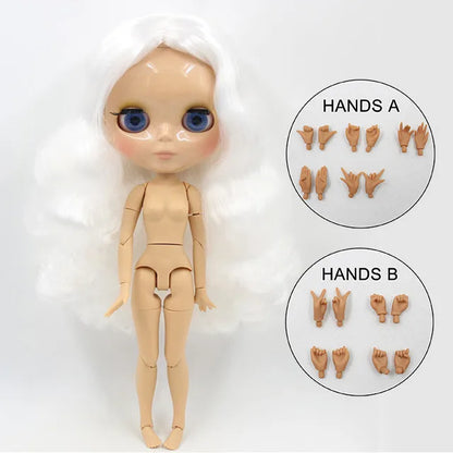 ICY DBS Blyth doll 1/6 bjd tan skin joint body shiny face 30cm toy girls gift-EXPROTAS
