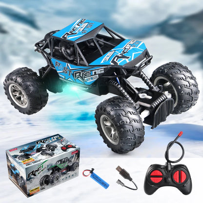 Anti-slip Rubber Tire Remote Control Car with Lights Outdoor Off-Road Toy