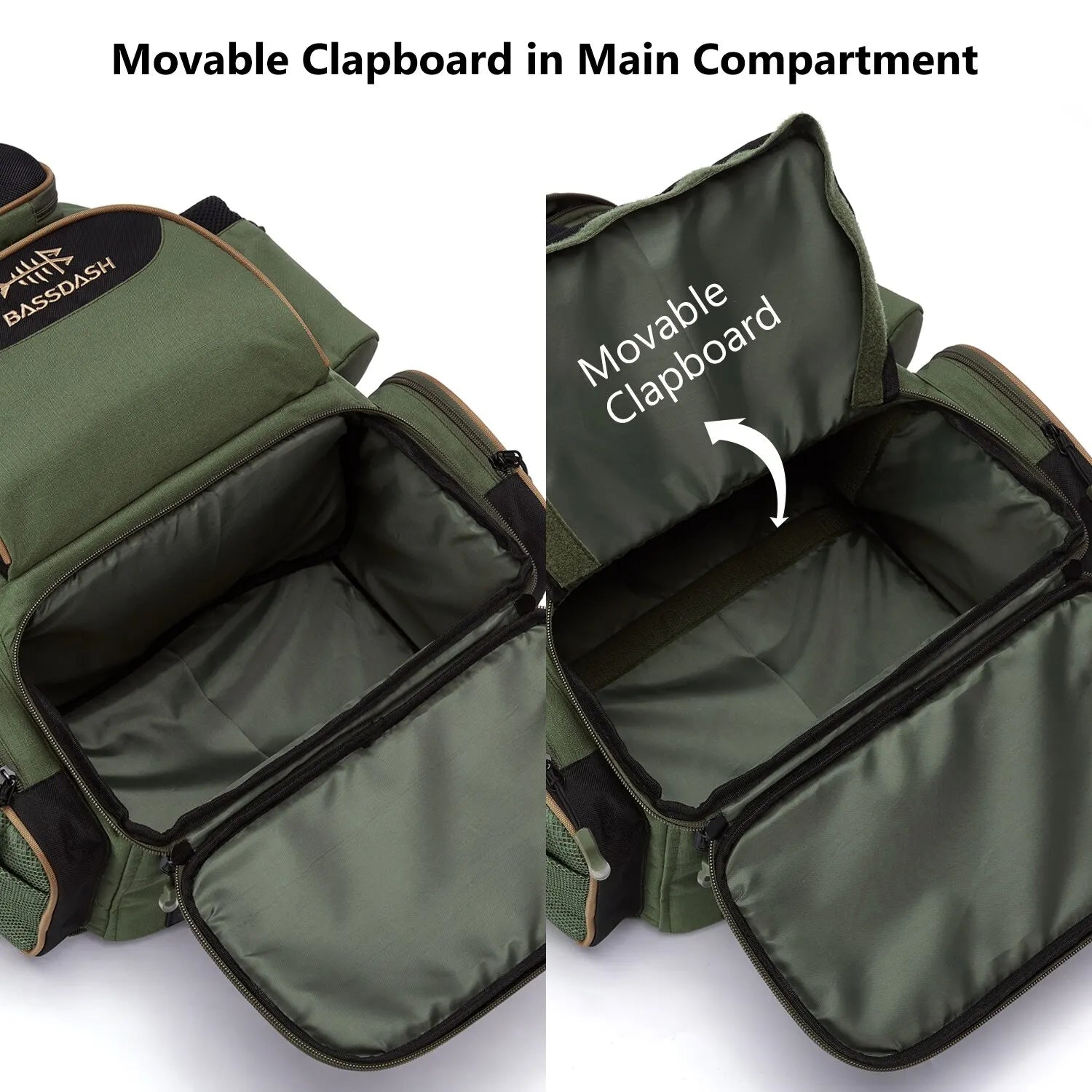 Bassdash Fishing Bag Tackle Backpack Lightweight Tactical Tackle Box Multifunctional-EXPROTAS