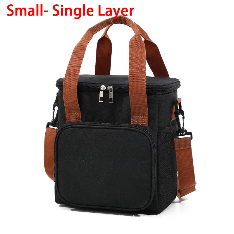 Insulated Lunch Bag Large Thermal Tote Cooler Box for Work Picnic Travel