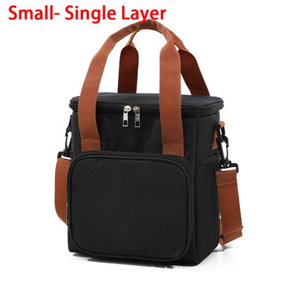 Insulated Lunch Bag Large Thermal Tote Cooler Box for Work Picnic Travel