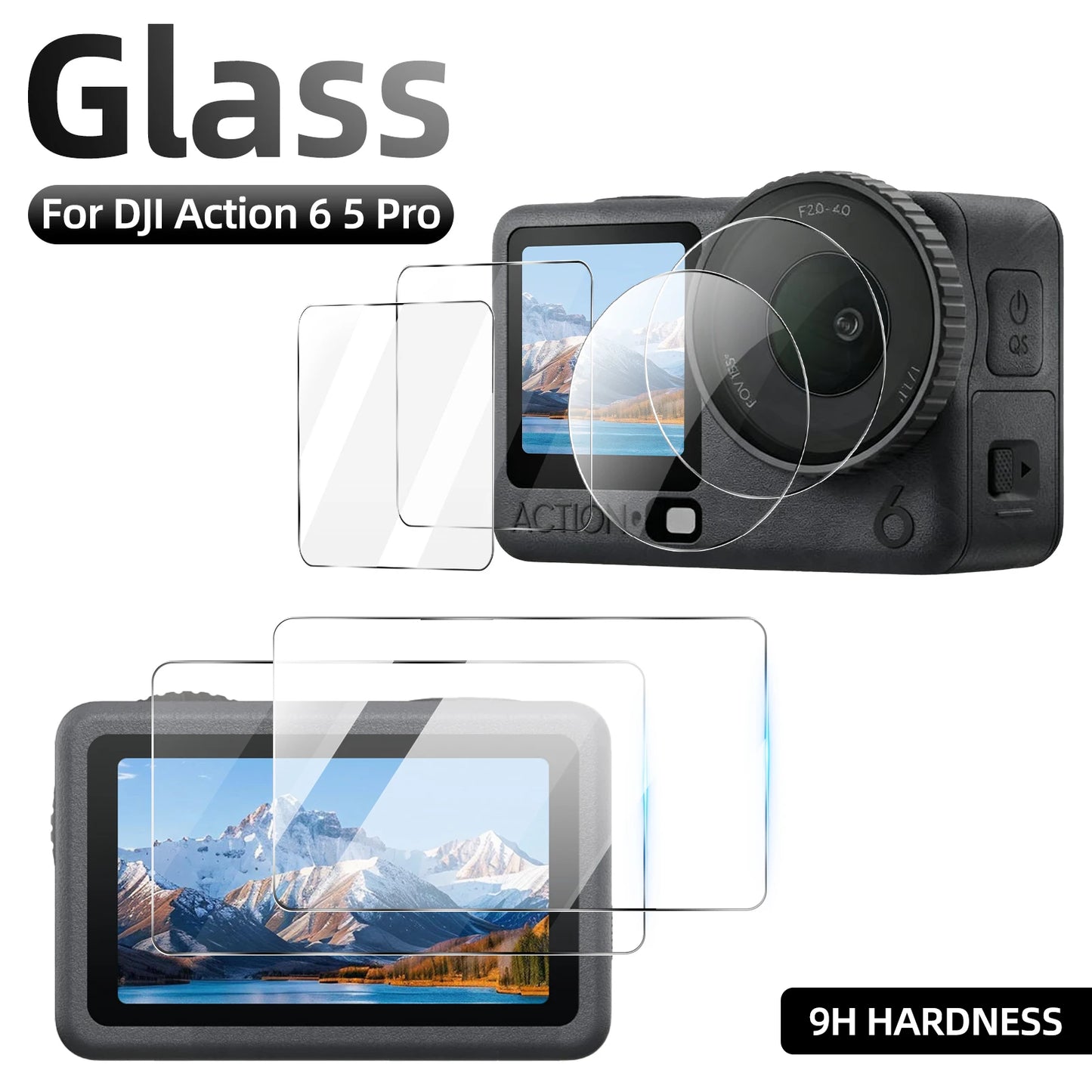 Tempered Glass Protector for DJI Osmo Action 6 5 Pro Screen Lens Accessories