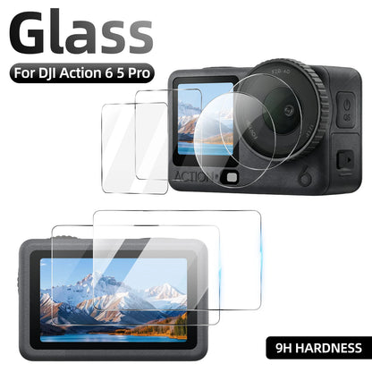 Tempered Glass Protector for DJI Osmo Action 6 5 Pro Screen Lens Accessories