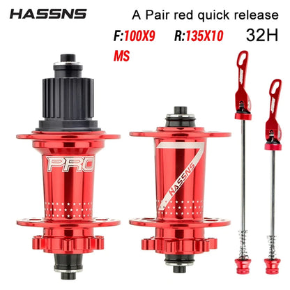 HASSNS PRO7 Hub HG XD MS 32H J-Bend 4 Bearing Freehub for Shimano 8-12 Speed
