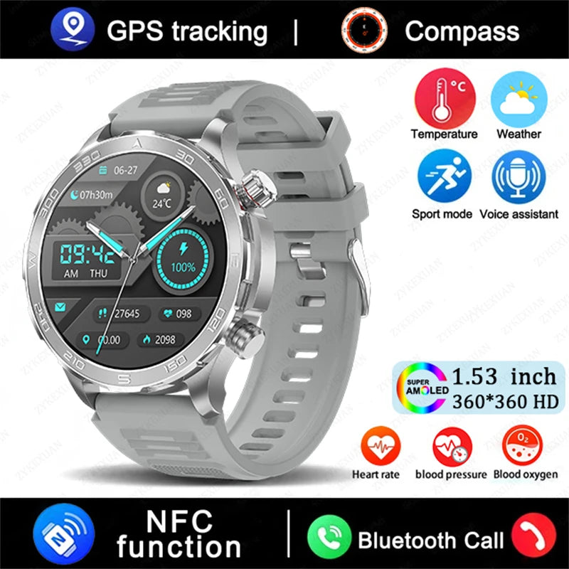 2025 Huawei Smart Watch Bluetooth Call AMOLED GPS NFC Waterproof Sports Men Women