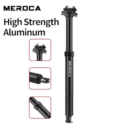MEROCA Dropper Seatpost Internal Routing 425mm with Remote 27.2/30.9/31.6 - EXPROTAS