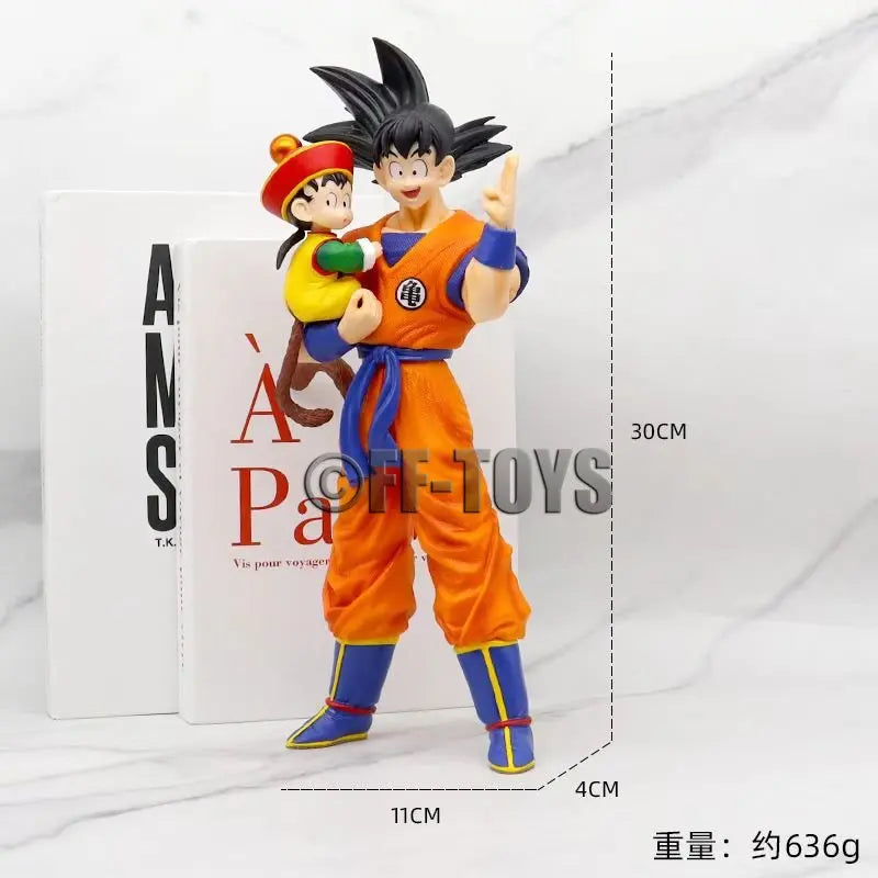 Anime Dragon Ball Son Goku with Gohan Figure Son Goku Figurine 30cm Pvc Action Figures Collection Model Toys for Children Gifts-EXPROTAS