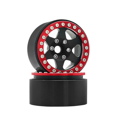 1.9" Metal 6-Spoke Beadlock Wheel Rim for 1/10 RC Crawler TRX4 SCX10 Capra D90 - EXPROTAS
