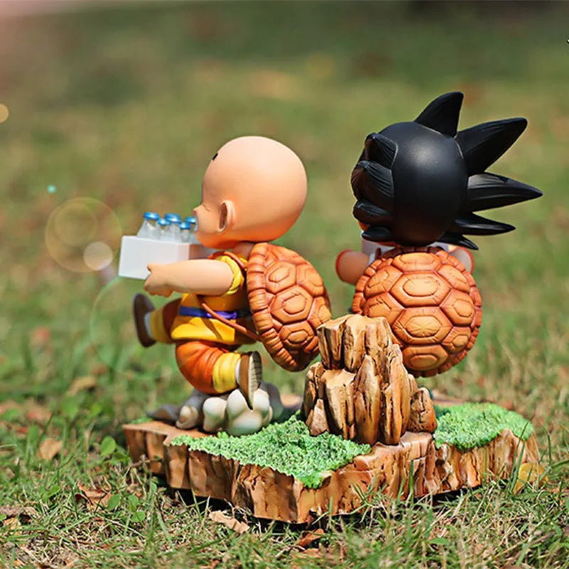 15CM Dragon Ball Anime Figure Son Goku and Krillin Milk Delivery Model Action Figures Periphery Doll PVC Model Gifts Toys-EXPROTAS