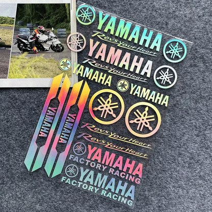 For Yamaha Motorcycle Bike Reflective Letter Stickers Racing Decals