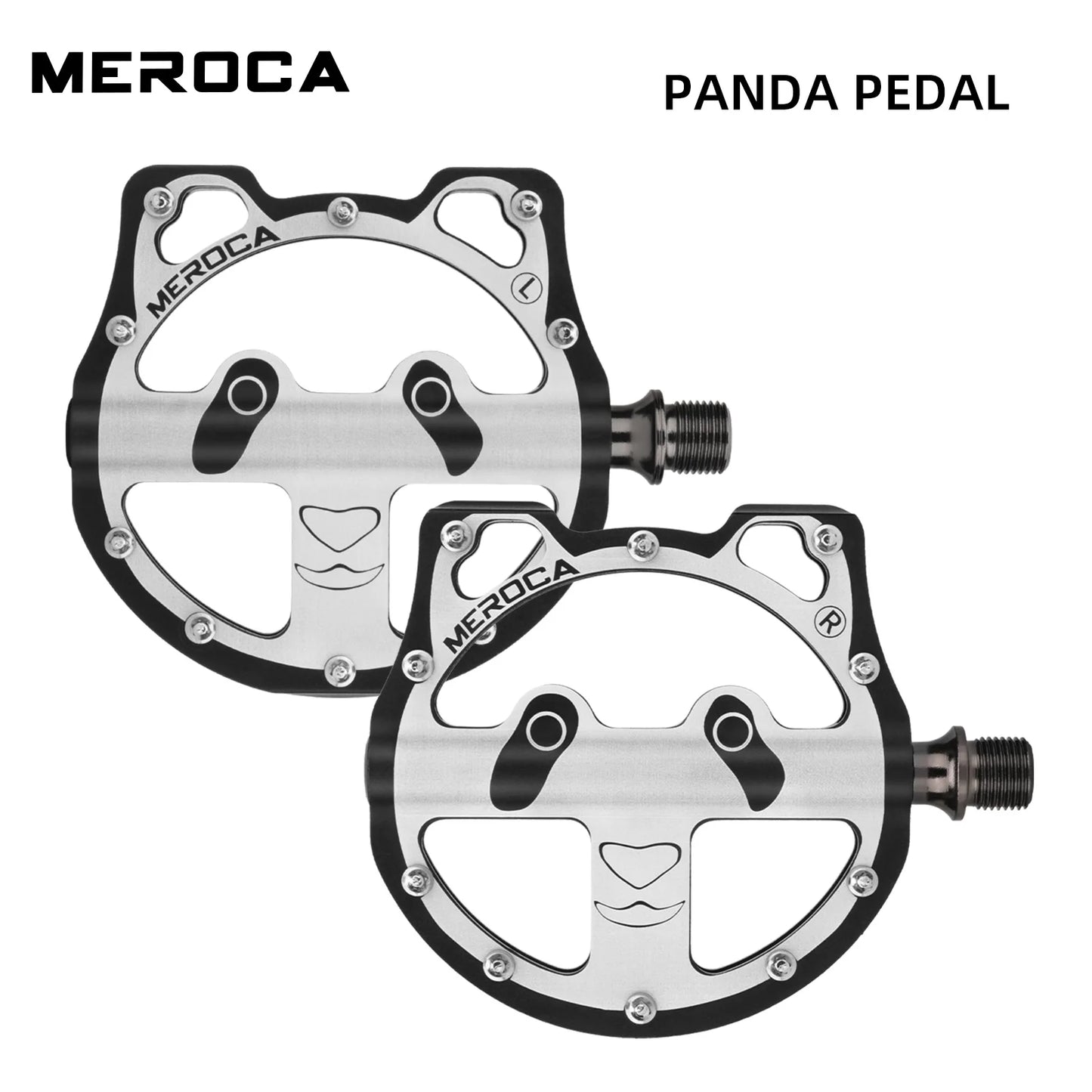 GOLDIX Cartoon Panda Bike Pedals 3 Bearing Alloy Non-Slip Folding MTB Road
