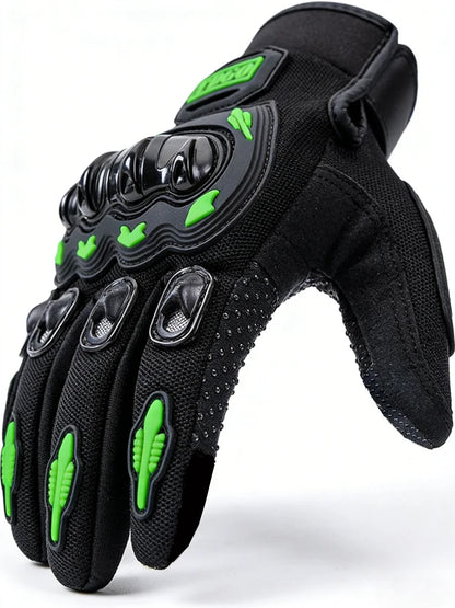 Motorcycle Full Finger Gloves Leather Riding Gear for Dirt Bike Sport